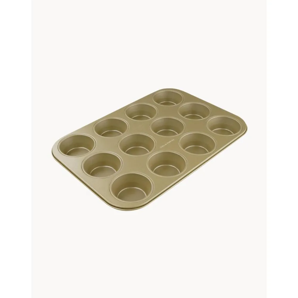 Dr. Oetker Formy I Blachy Do Pieczenia>Forma Do Muffinek Z Powloka Zapobiegajaca Przywieraniu Goldig