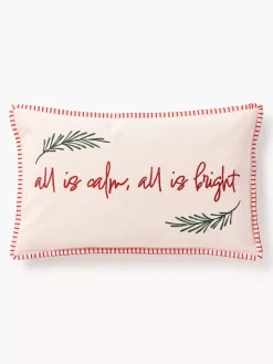 Shop Haftowana Poszewka Na Poduszke Z Bawelny Yule Poduszki Dekoracyjne