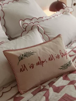 Shop Haftowana Poszewka Na Poduszke Z Bawelny Yule Poduszki Dekoracyjne