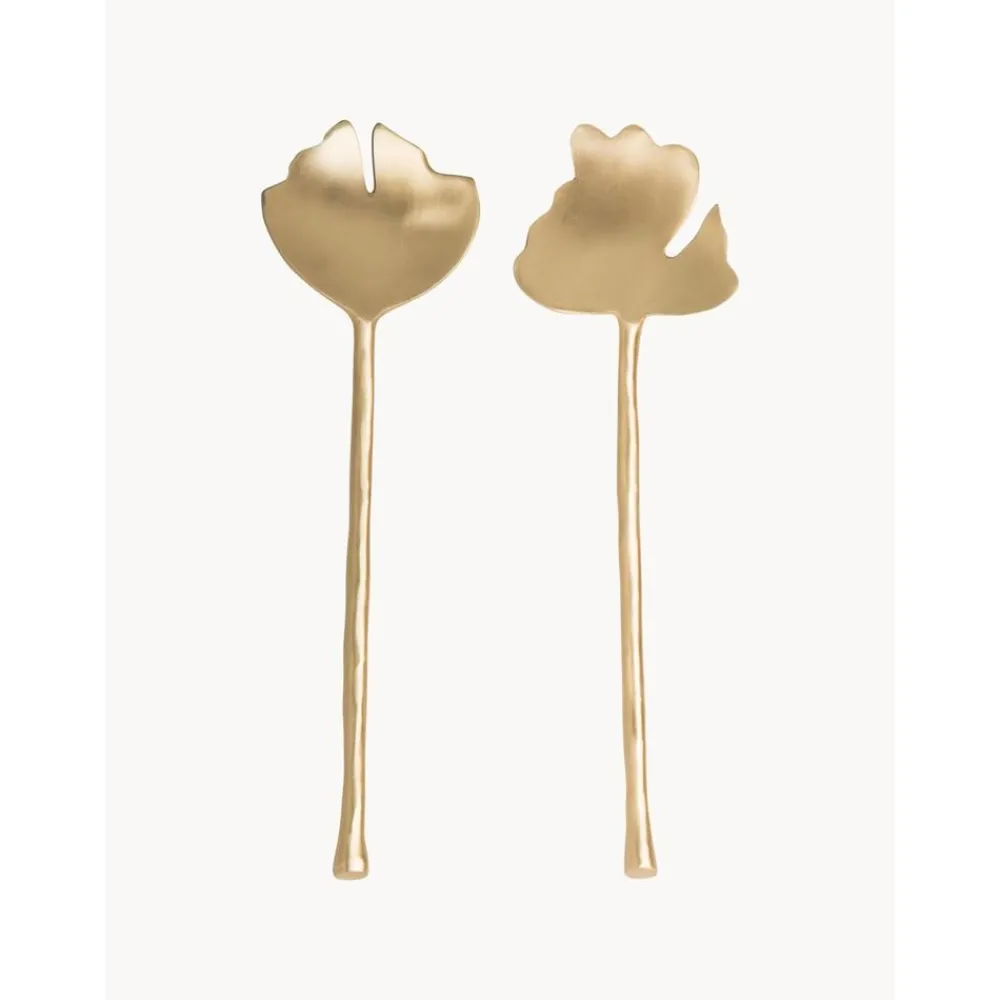 Urban Nature Culture Sztućce Do Serwowania>Komplet Recznie Wykonanych Sztućców Do Salatek Leaves, 2 Elem.
