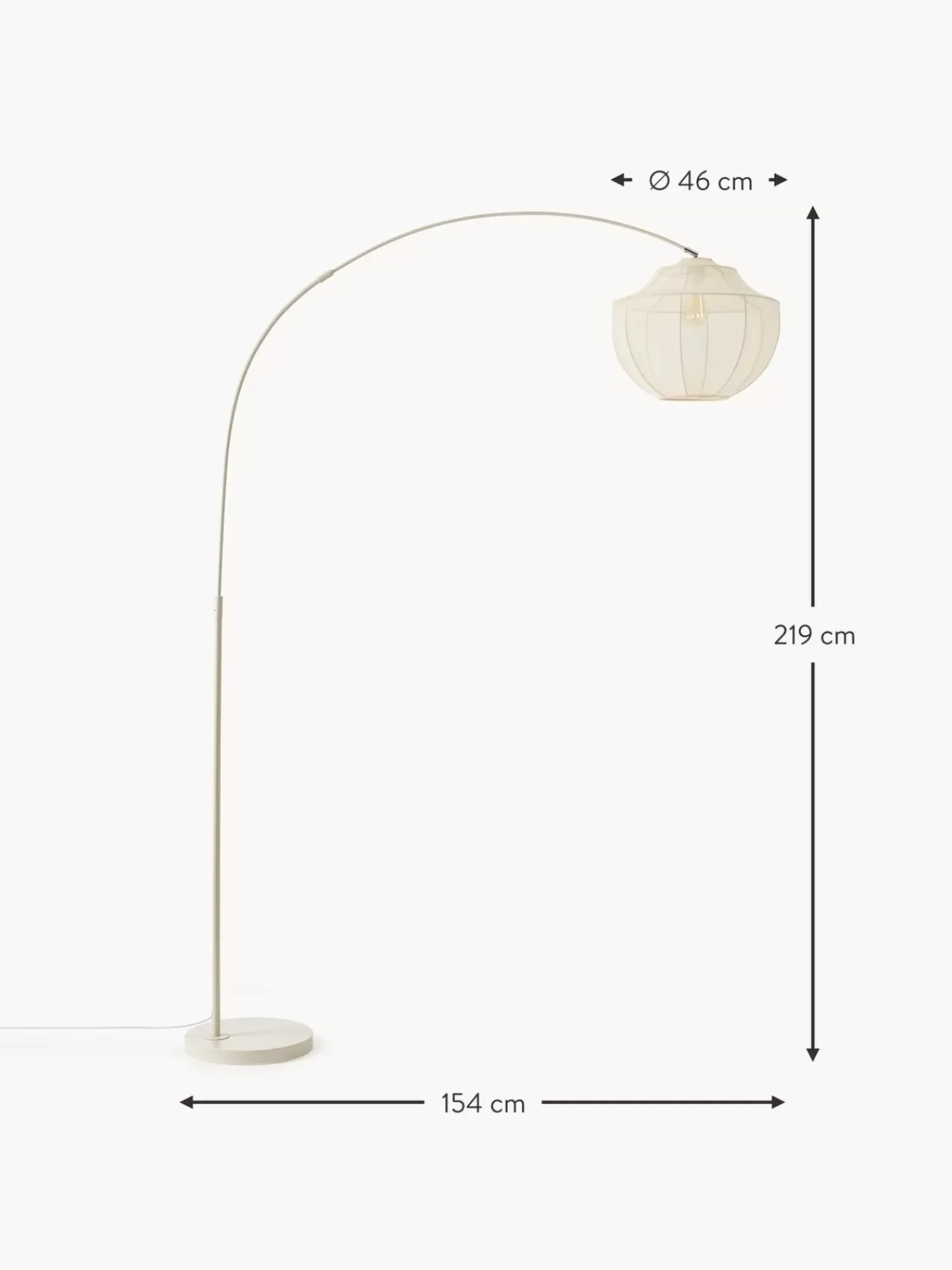 Outlet Lampa Podlogowa Lukowa Z Siateczki Beau Lampy Łukowe