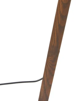 Hot Lampa Podlogowa Trojnog Z Litego Drewna W Stylu Scandi Jake Lampy Na Trójnogu