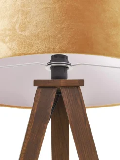 Hot Lampa Podlogowa Trojnog Z Litego Drewna W Stylu Scandi Jake Lampy Na Trójnogu