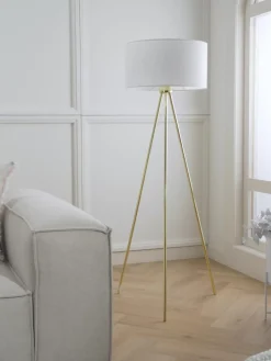 Online Lampa Podlogowa Trojnog Z Kloszem Z Tkaniny Cella Lampy Na Trójnogu