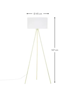 Online Lampa Podlogowa Trojnog Z Kloszem Z Tkaniny Cella Lampy Na Trójnogu