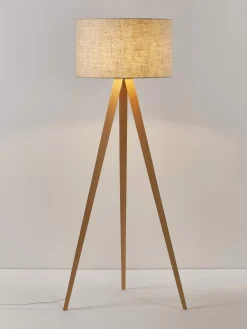 Shop Lampa Podlogowa Trojnog Z Litego Drewna W Stylu Scandi Jake Lampy Na Trójnogu