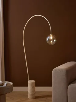 Online Lampa Podlogowa Z Podstawa Z Trawertynu Cora Lampy Do Czytania