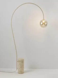 Online Lampa Podlogowa Z Podstawa Z Trawertynu Cora Lampy Do Czytania
