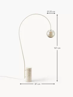 Online Lampa Podlogowa Z Podstawa Z Trawertynu Cora Lampy Do Czytania
