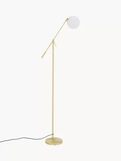 Clearance Lampa Podlogowa Ze Szkla Opalowego Moon Lampy Do Czytania