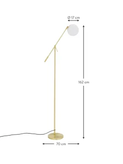 Clearance Lampa Podlogowa Ze Szkla Opalowego Moon Lampy Do Czytania