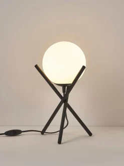 Sale Lampa Stołowa Trojnog Ze Szklanym Kloszem Erik Lampki Nocne