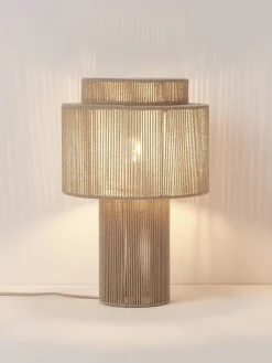 Outlet Lampa Stołowa Z Lnianych Wlokien Lace Lampki Nocne