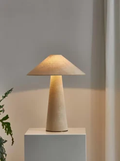 Store Lampa Stołowa Z Lnu Ilena Lampki Nocne
