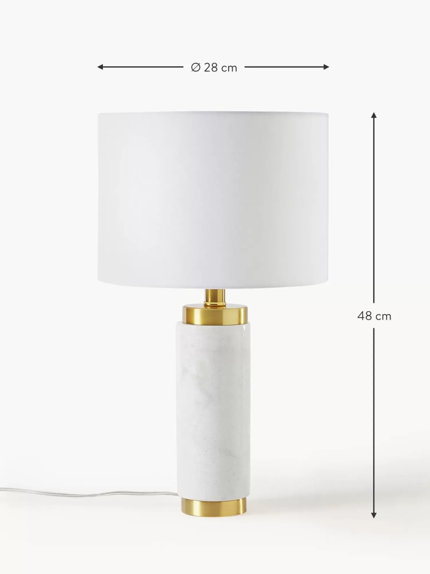 New Lampa Stołowa Z Marmurowa Podstawa W Stylu Glam Miranda Lampki Nocne
