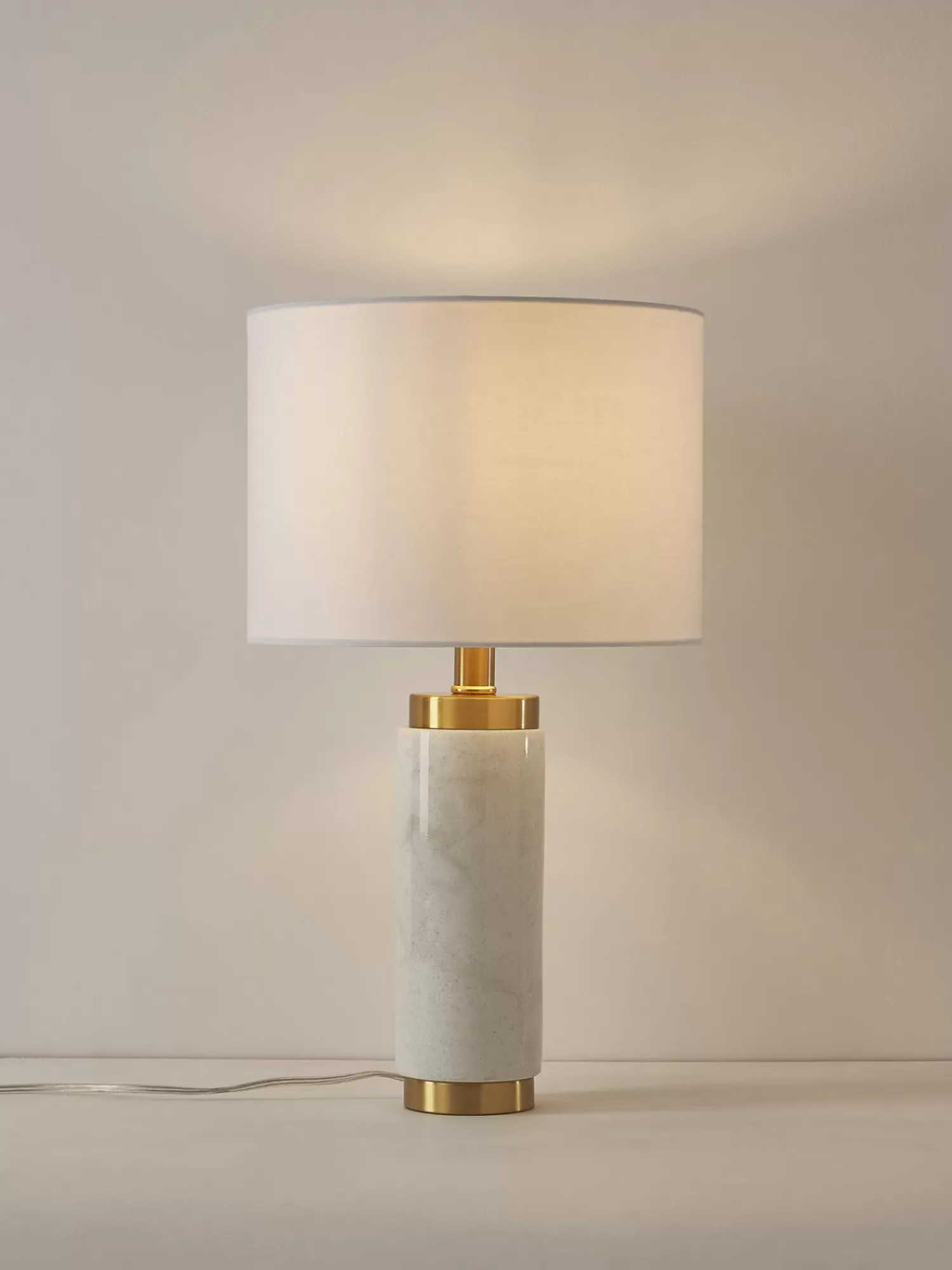 New Lampa Stołowa Z Marmurowa Podstawa W Stylu Glam Miranda Lampki Nocne