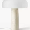 Best Sale Lampa Stołowa Z Trawertynowa Podstawa Carla Lampki Nocne
