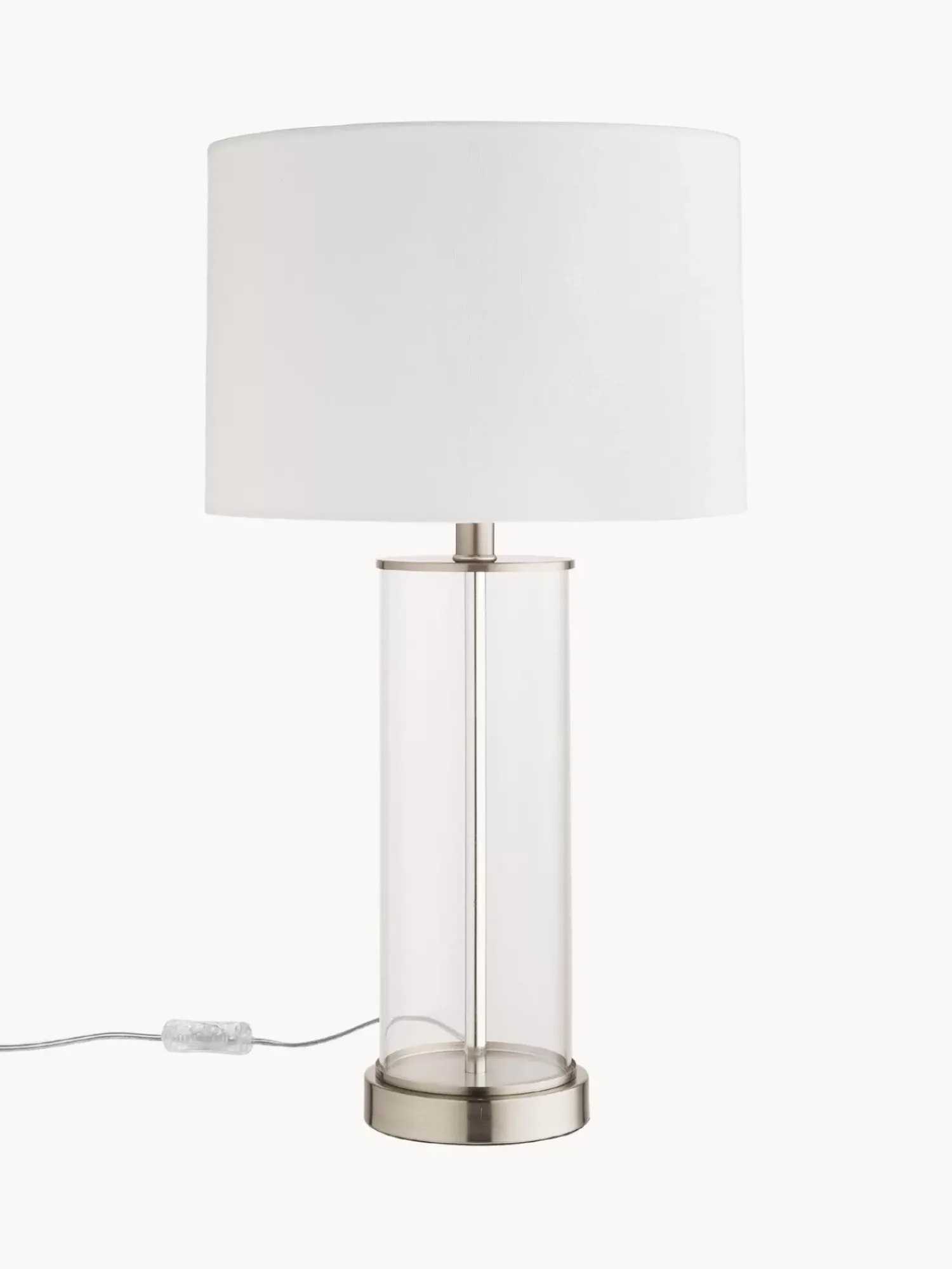 Flash Sale Lampa Stołowa Ze Szkla I Lnu Abigail Lampki Nocne