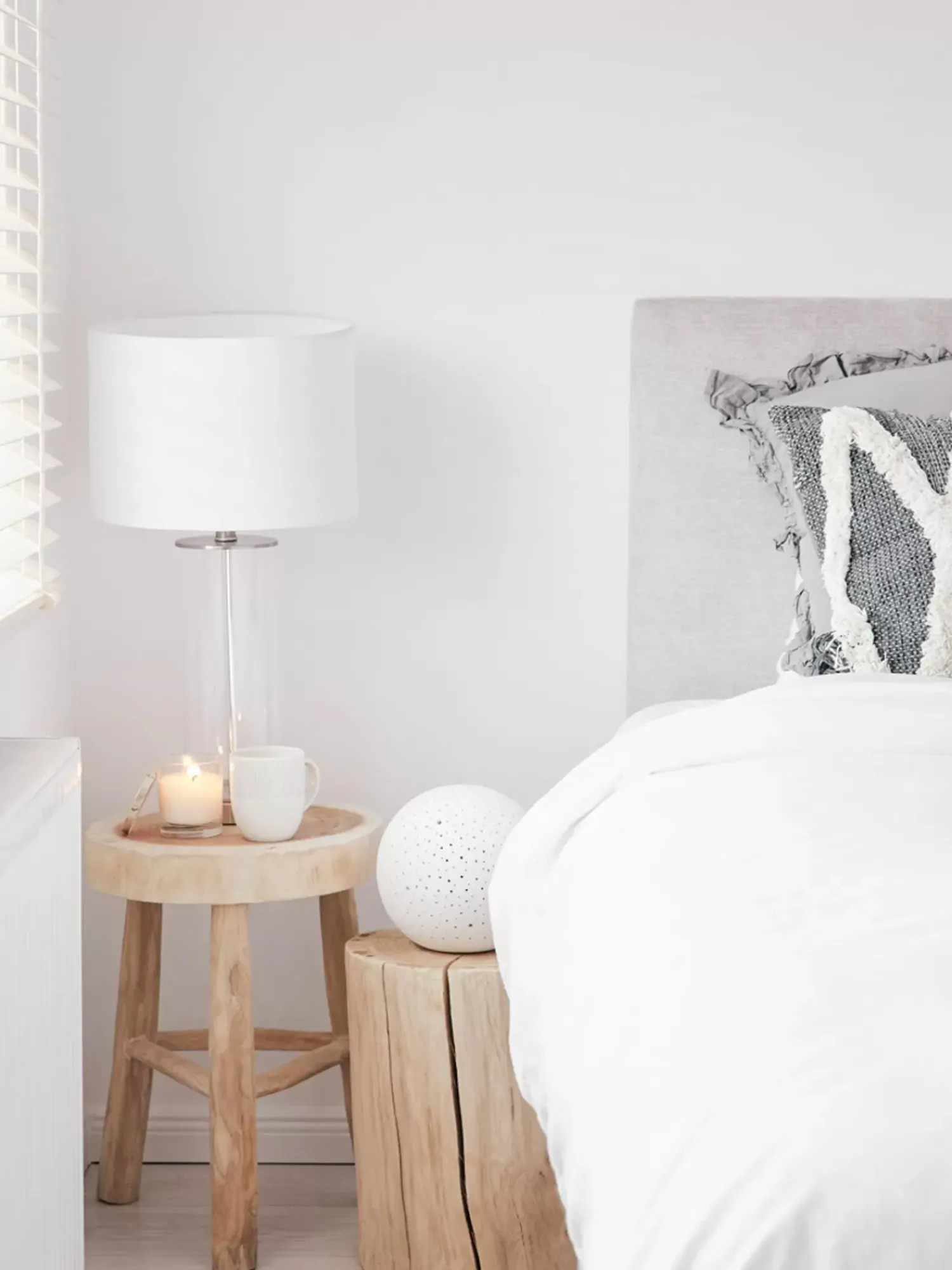 Flash Sale Lampa Stołowa Ze Szkla I Lnu Abigail Lampki Nocne