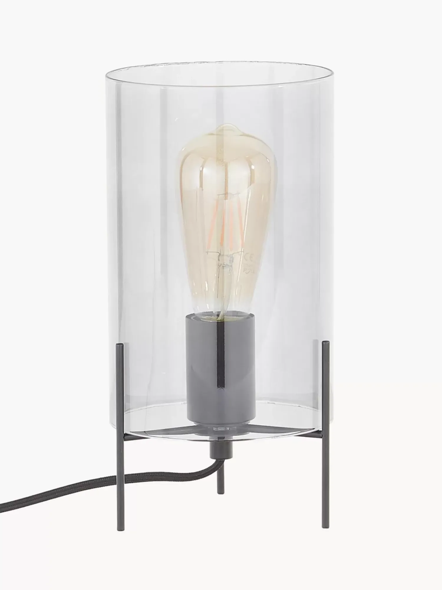 Shop Lampa Stołowa Ze Szkla Laurel Lampki Nocne