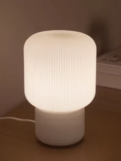 New Lampa Stołowa Ze Szkla Marlon Lampki Nocne