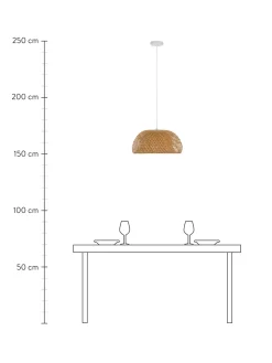 Outlet Lampa Wiszaca Z Drewna Bambusowego Eden Lampy Wiszące