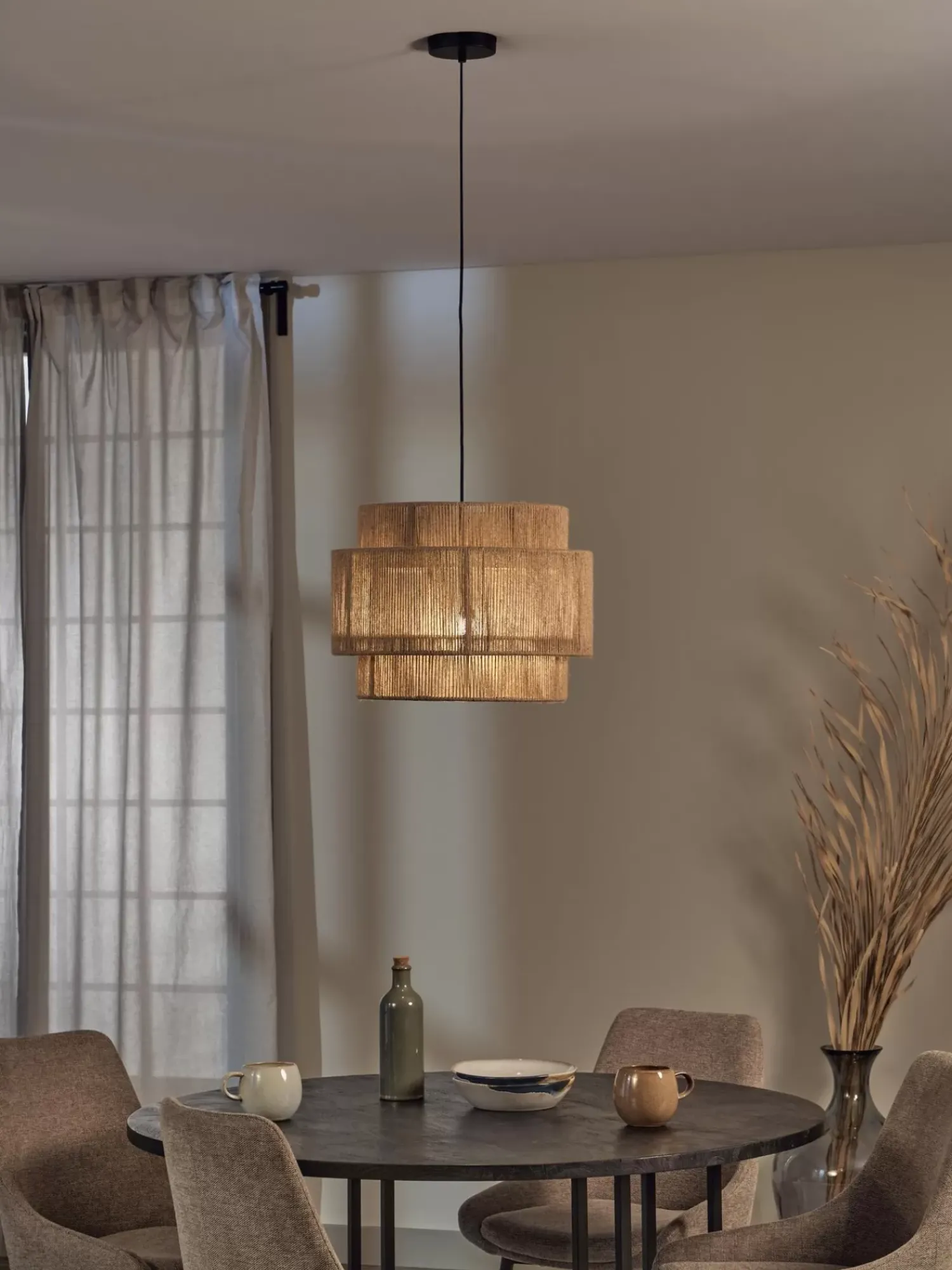 Hot Lampa Wiszaca Z Juty Cecillia Lampy Wiszące