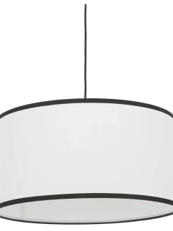 Outlet Lampa Wiszaca Z Lnianym Kloszem Claudette Lampy Wiszące