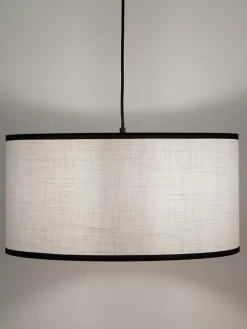Outlet Lampa Wiszaca Z Lnianym Kloszem Claudette Lampy Wiszące