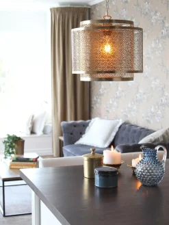 Outlet Lampa Wiszaca Z Metalu W Stylu Boho Hermine Lampy Wiszące