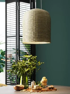 New Lampa Wiszaca Z Trawy Morskiej Palma Lampy Wiszące