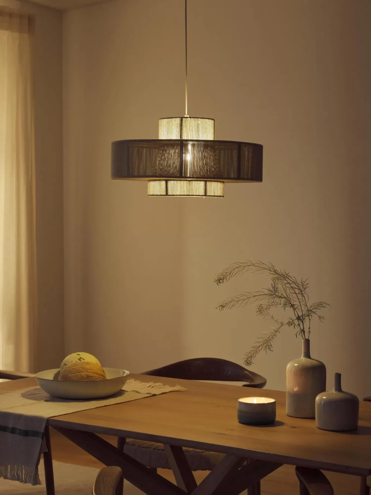 Best Sale Lampa Wiszaca Z Wlokna Lnianego Lace Lampy Wiszące