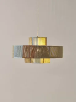 Store Lampa Wiszaca Z Wlokna Lnianego Lace Lampy Wiszące