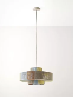 Store Lampa Wiszaca Z Wlokna Lnianego Lace Lampy Wiszące