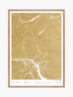 Flash Sale Oprawiony Druk Cyfrowy Gold Marble Obrazy I Grafiki