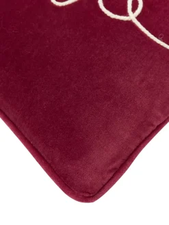 Flash Sale Poszewka Na Poduszke Z Aksamitu Z Haftem I Lamowka Hohoho Poduszki Dekoracyjne