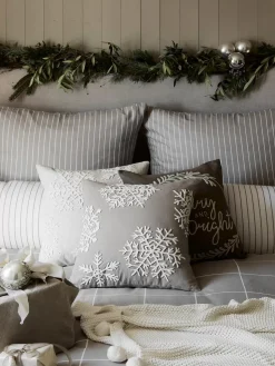 Discount Poszewka Na Poduszke Z Haftem Snowflake Poduszki Dekoracyjne