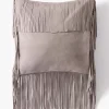 Flash Sale Poszewka Na Poduszke Ze Skóry Z Fredzlami Amaia Poduszki Dekoracyjne