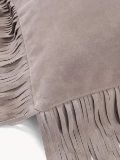 Flash Sale Poszewka Na Poduszke Ze Skóry Z Fredzlami Amaia Poduszki Dekoracyjne