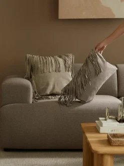 Cheap Poszewka Na Poduszke Ze Skóry Z Fredzlami Amaia Poduszki Dekoracyjne