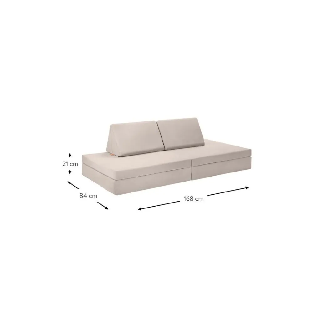 Funzy Worki Do Siedzenia>Recznie Wykonana Dziecieca Sofa Modulowa Z Aksamitu Mila