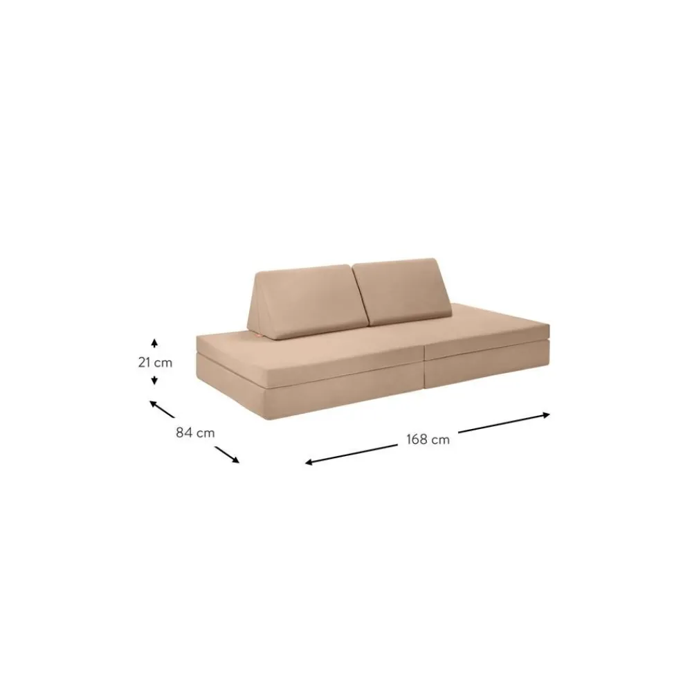 Funzy Worki Do Siedzenia>Recznie Wykonana Dziecieca Sofa Modulowa Z Aksamitu Arktis