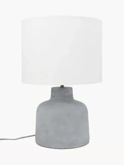 New Recznie Wykonana Lampa Stołowa Z Betonowa Podstawa Ike Lampki Nocne