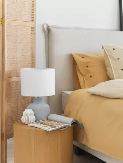 New Recznie Wykonana Lampa Stołowa Z Betonowa Podstawa Ike Lampki Nocne