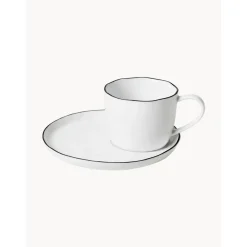 Broste Copenhagen Kolekcje Naczyń>Recznie Wykonany Kubek Z Porcelany Ze Spodkiem Salt