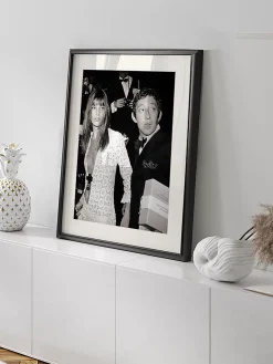 Outlet Recznie Wykonany Oprawiony Druk Cyfrowy Serge Gainsbourg & Jane Birkin Obrazy I Grafiki