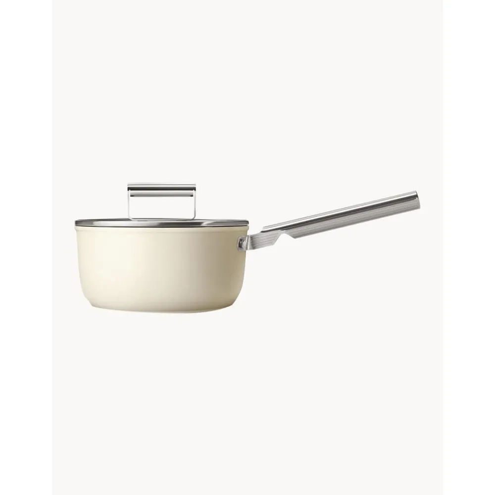 Smeg Garnki>Rondel Z Powloka Zapobiegajaca Przywieraniu Z Pokrywka 50'S Style