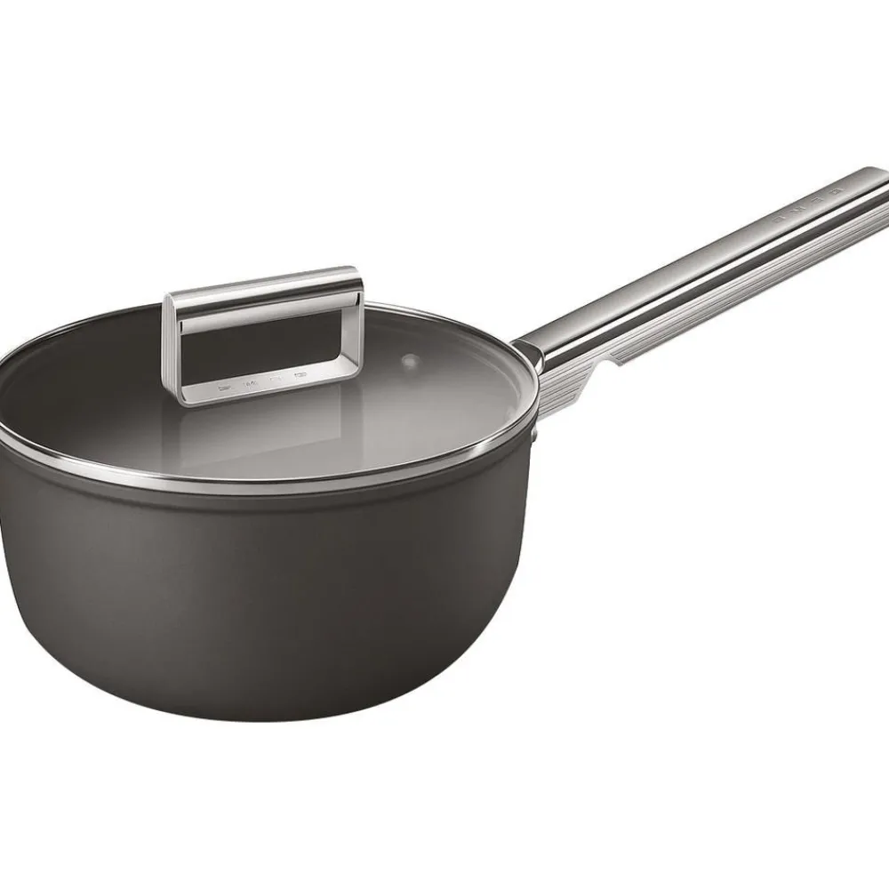 Smeg Garnki>Rondel Z Powloka Zapobiegajaca Przywieraniu Z Pokrywka 50'S Style