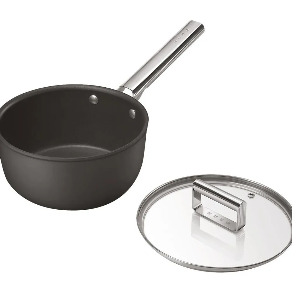 Smeg Garnki>Rondel Z Powloka Zapobiegajaca Przywieraniu Z Pokrywka 50'S Style
