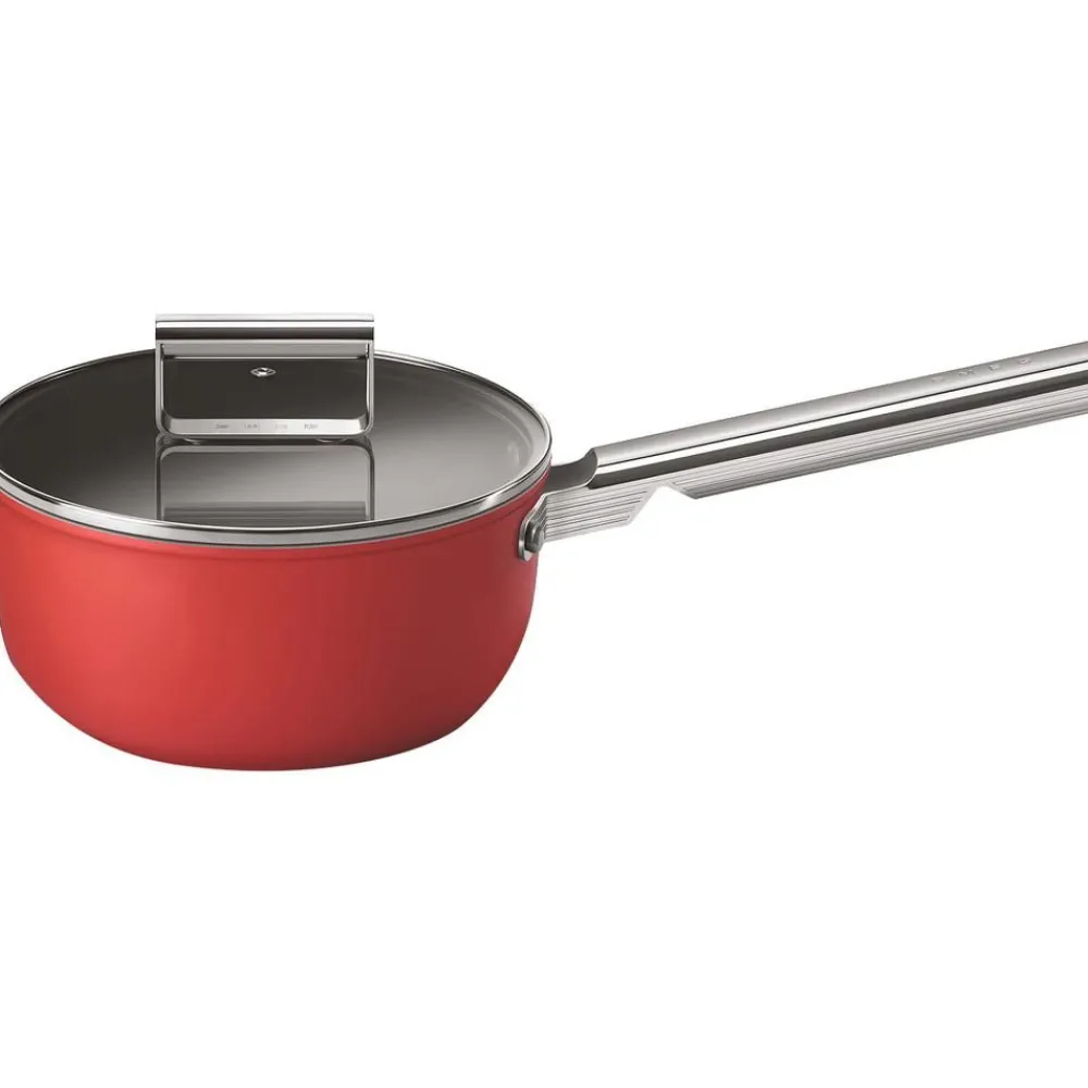 Smeg Garnki>Rondel Z Powloka Zapobiegajaca Przywieraniu Z Pokrywka 50'S Style